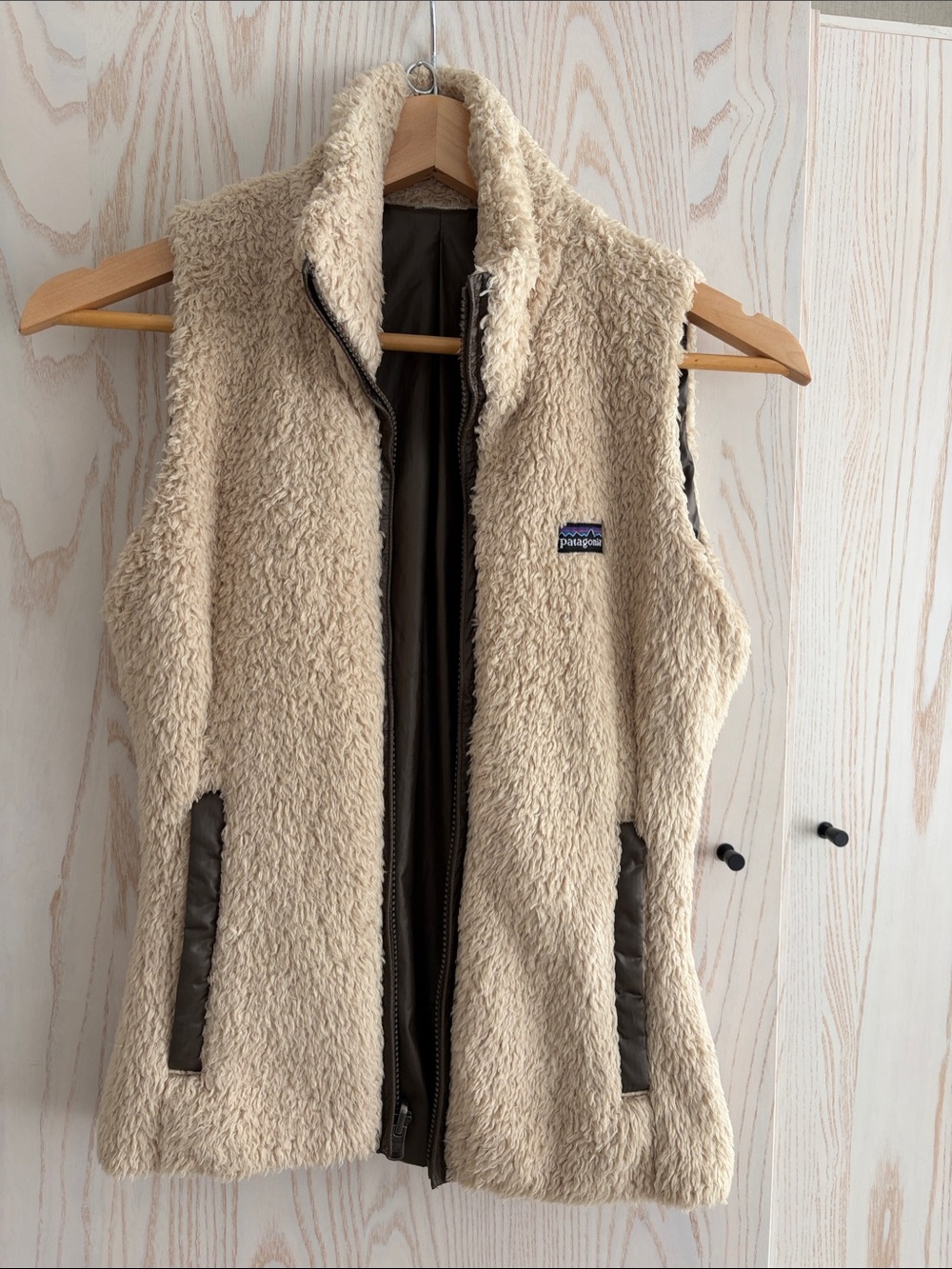 Patagonia Cream Sherpa Fleece Vest